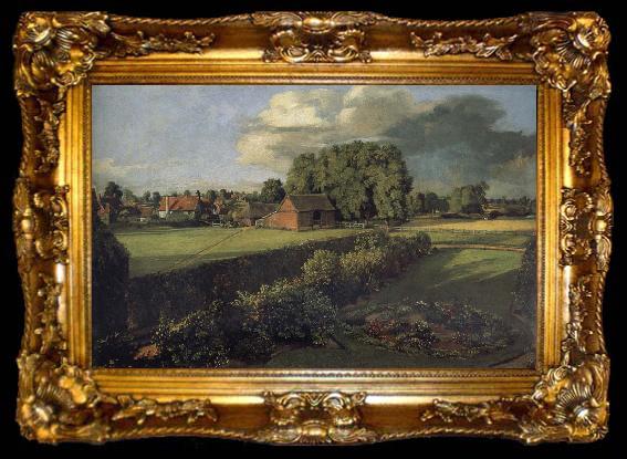 framed  John Constable The Flower Garden at East Bergholt House,Essex, ta009-2
